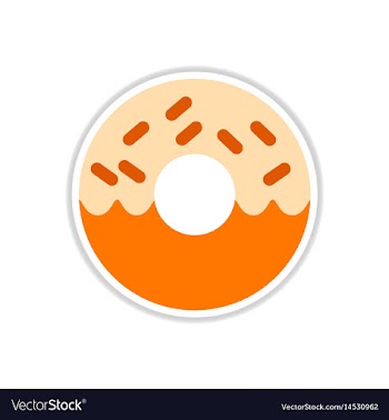 Donut sticker vector image