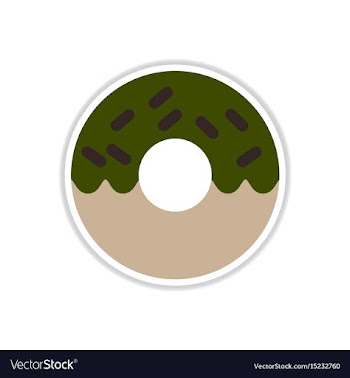Donut sticker vector image