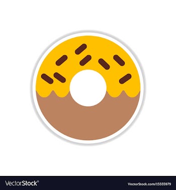 Donut sticker vector image