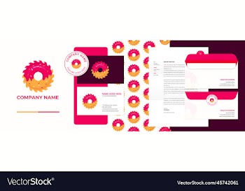 donut wood blade logo design business card and
