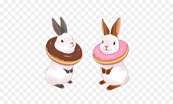 Donuts, Hare, Rabbit, Cartoon PNG