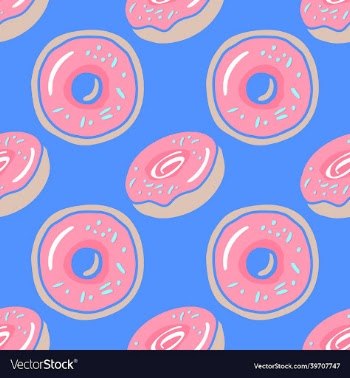 donuts - seamless colored background