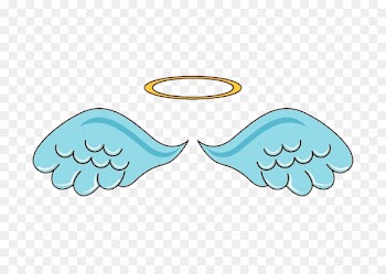 Doodle Angel Illustration - Hand painted angel ring 