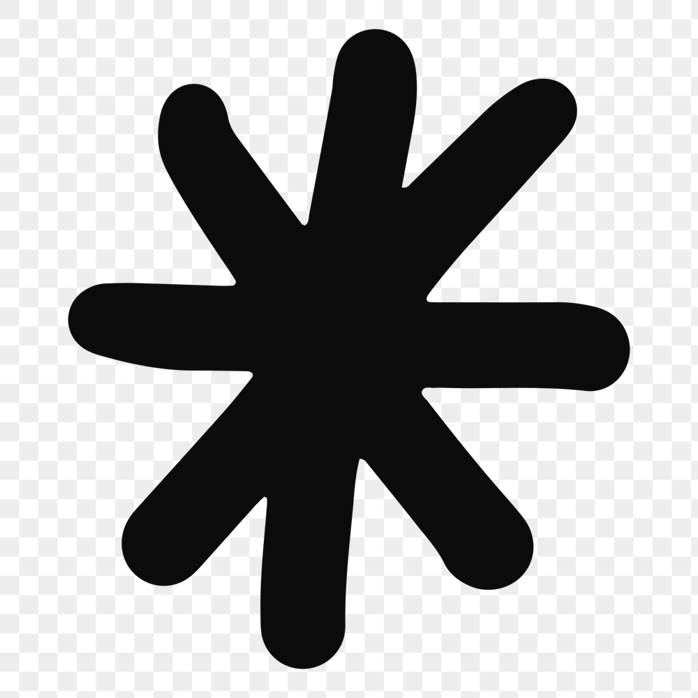 Doodle asterisk png, collage element, | Free PNG - rawpixel