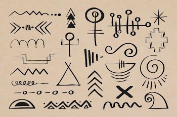 Doodle bohemian symbol vector hand drawn illustration