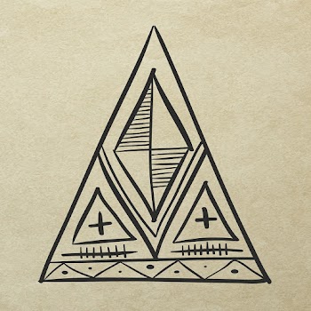 Doodle bohemian tipi symbo psd illustration
