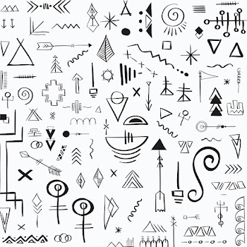 Doodle boho sketch pattern white background