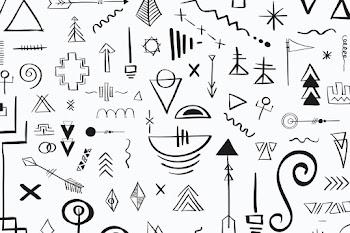 Doodle boho sketch pattern white background