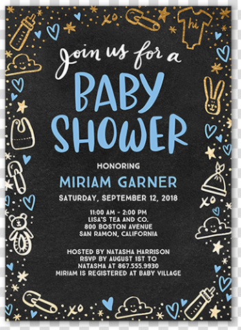 Doodle Border Boy 5x7 Baby Shower Invitation Cards | Shutterfly