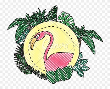 Doodle Flemish With Exotic Branches And Leaves Decoration - Leaf