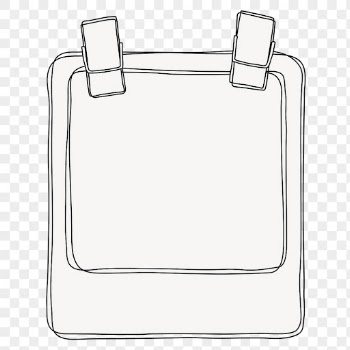 Doodle frame png, instant photo | Free PNG Sticker - rawpixel