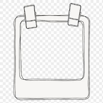Doodle frame png, instant photo | Free PNG Sticker - rawpixel