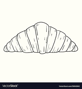doodle freehand sketch drawing croissant bread