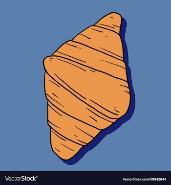 doodle freehand sketch drawing croissant bread