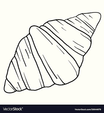 doodle freehand sketch drawing croissant bread