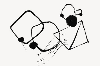 Doodle geometric shapes background, black | Free Photo - rawpixel