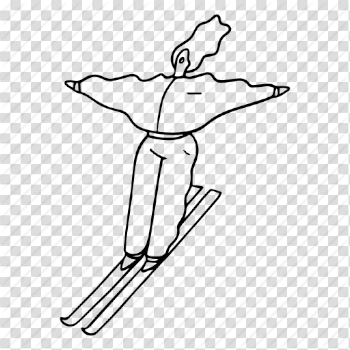 Doodle, girl, ski, skiing, sport, winter, woman icon