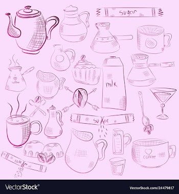 Doodle hand drawn pattern sketches isolated on vector image
