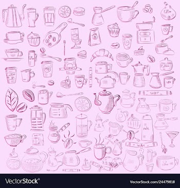Doodle hand drawn pattern sketches isolated on vector image