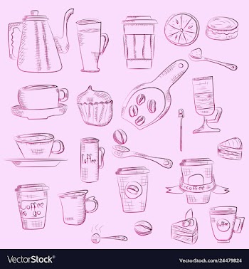 Doodle hand drawn pattern sketches isolated on vector image