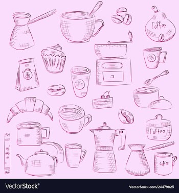 Doodle hand drawn pattern sketches isolated on vector image