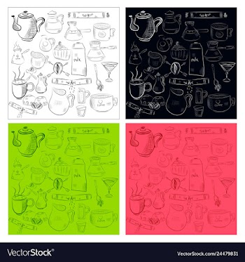 Doodle hand drawn pattern sketches isolated on vector image