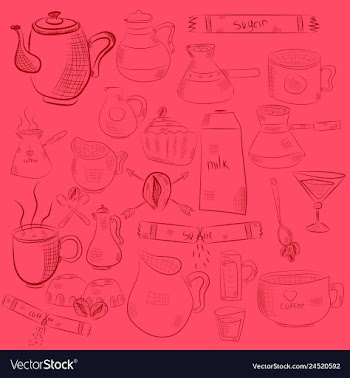 Doodle hand drawn pattern sketches isolated on vector image