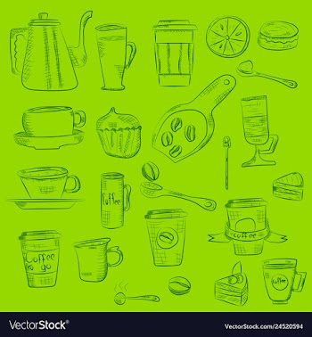 Doodle hand drawn pattern sketches isolated on vector image