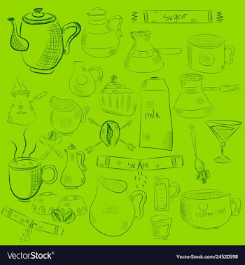 Doodle hand drawn pattern sketches isolated on vector image