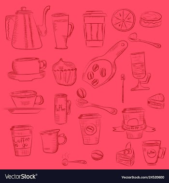Doodle hand drawn pattern sketches isolated on vector image