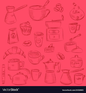 Doodle hand drawn pattern sketches isolated on vector image