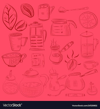 Doodle hand drawn pattern sketches isolated on vector image