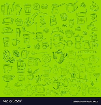 Doodle hand drawn pattern sketches isolated on vector image