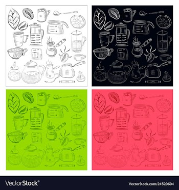 Doodle hand drawn pattern sketches isolated on vector image