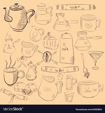 Doodle hand drawn pattern sketches isolated on vector image