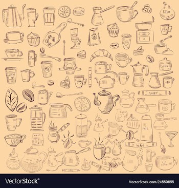 Doodle hand drawn pattern sketches isolated on vector image