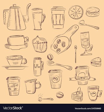 Doodle hand drawn pattern sketches isolated on vector image