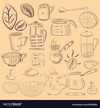 Doodle hand drawn pattern sketches isolated on vector image