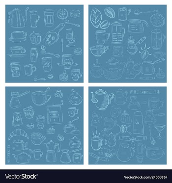 Doodle hand drawn pattern sketches isolated on vector image