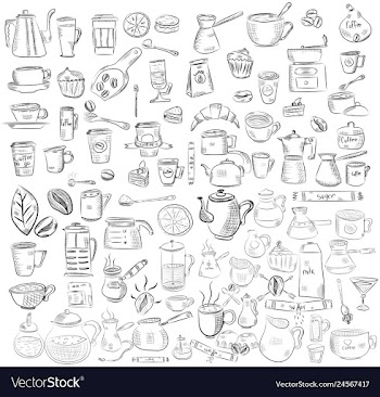 Doodle hand drawn pattern sketches isolated on vector image