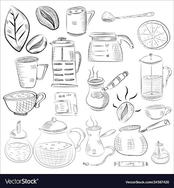 Doodle hand drawn pattern sketches isolated on vector image