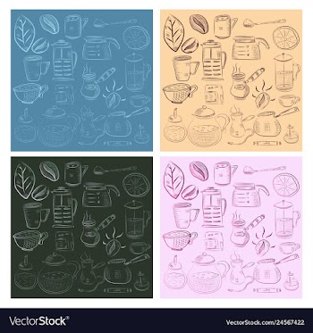 Doodle hand drawn pattern sketches isolated on vector image