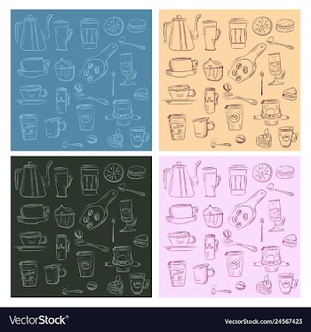 Doodle hand drawn pattern sketches isolated on vector image