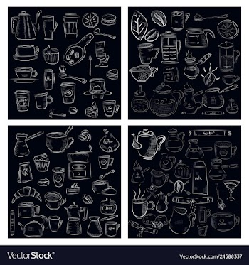 Doodle hand drawn pattern sketches isolated on vector image