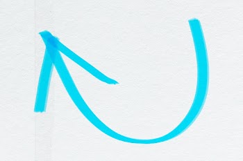 Doodle highlight left arrow psd in blue tone | Free stock illustration | High Resolution graphic