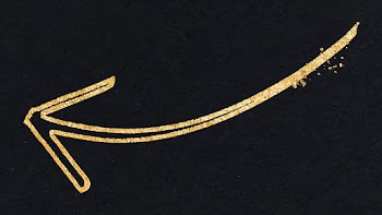 Doodle highlight left arrow vector in gold… | Free stock illustration | High Resolution graphic