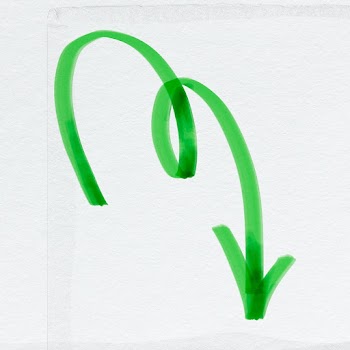 Doodle highlight spiral arrow psd in green… | Free stock illustration | High Resolution graphic