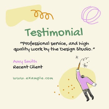Doodle Instagram post template, testimonial | Free PSD Template - rawpixel