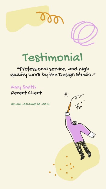 Doodle Instagram story template, testimonial | Free PSD Template - rawpixel