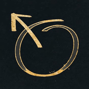Doodle male arrow sign vector in gold tone | Free stock illustration | High Resolution graphic